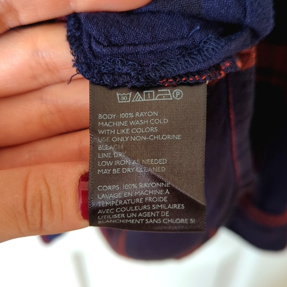 BDG Urban Outfitters Waterfall Plaid Oversized Long Sleeve Button Down Shirt L - Picture 5 of 12